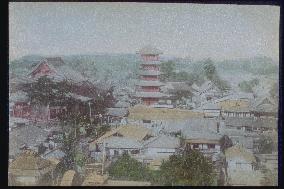 Osu Kannon Temple and the five-story pagoda