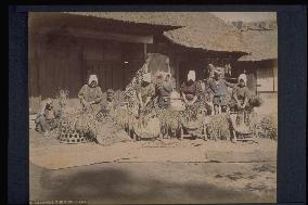 A scene of threshing