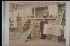 Women washing clothes