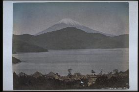 Mt. Fuji seen from the Hakone post town