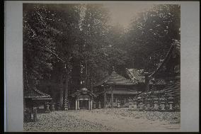 The Sanjinko (three sacred stonehouses) and Nino-torii Gate,Toshogu Shrine,Nikko