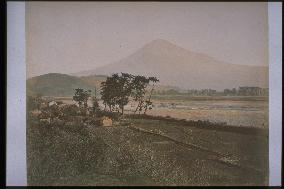 Mt. Fuji seen from Iwabuchi,Tokaido Road