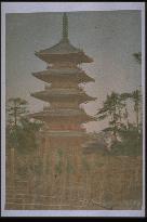 The five-story pagoda,Yanaka Tennoji Temple