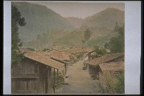 A post town in Minobu