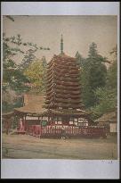 The treasure tower of Amida-dera Temple,Tonomine Peak