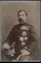 Prince Komatsunomiya Akihito in military uniform