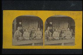 A family at a teahouse