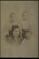 A mother and her children (the Amakasu family)