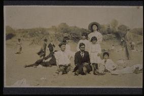 Children and their teacher on a school excursion