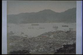The central district of Nagasaki and Nagasaki Harbour