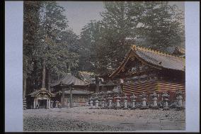 The Sanjinko (three sacred stonehouses) and Nino-torii Gate,Toshogu Shrine,Nikko