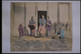 A scene of threshing