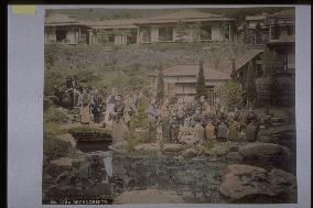 A garden of a hotel,Miyanoshita Spa