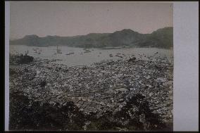 The city of Nagasaki and Nagasaki Harbour