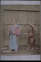A samurai warrior and his servant