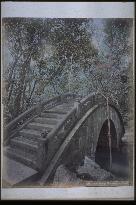 A stone bridge at Mito Garden