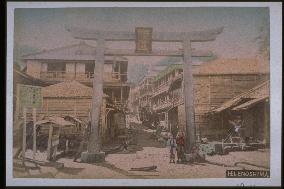 The torii gate of Enoshima Shrine