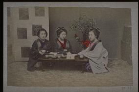 Women having tea