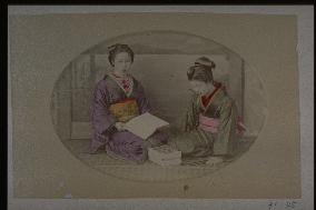 A woman reading a book