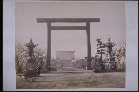 The torii gate of Yasukuni Shrine