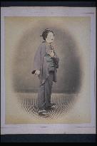 A woman assuming a pose