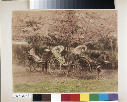 Women on jinrikishas