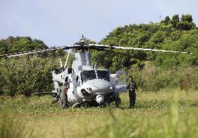 U.S. military helicopter's off-base landing