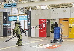 Anti-terrorism drill near Tokyo Olympics basketball venue