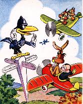 AEROPLANES IN ANIMALAND   Corny Crow as a traffic policeman,