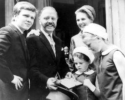 RICHARD ATTENBOROUGH (second left) and family MICHAEL ATTENB