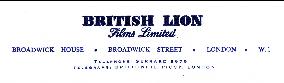 BRITISH LION FILMS LIMITED  LETTERHEAD