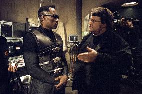 BLADE 2 (US2002) WESLEY SNIPES AND DIRECTOR, GUILLERMO DEL T