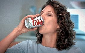 SALLY GUNNELL advert for DIET COKE