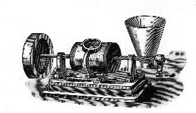 Drawing of the Edison phonograph
