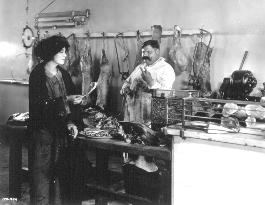 GREED (US1925) ZASU PITTS AS TRINA  BUTCHERS SHOP SHOPPING: