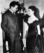 PRODUCER DAVID O SELZNICK WITH ACTRESS VIVIEN LEIGH ON THE S