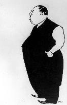 CARICATURE OF ALFRED HITCHCOCK, 1935