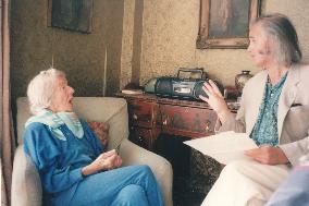 JOAN MORGAN BEING INTERVIEWED BY FILM HISTORIAN TONY FLETCHE