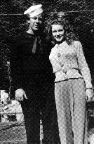 MARILYN MONROE with her first husband James Dougherty