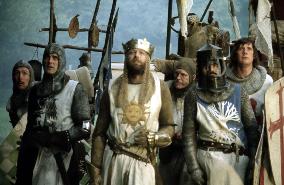 MONTY PYTHON AND THE HOLY GRAIL (BR1975) FROM LEFT, ERIC IDL