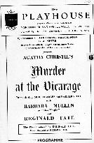 Programme for Murder at the Vicarage 1948