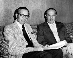 Walter Mirisch (with glasses) and his brother Marvin Mirisch