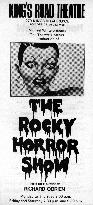 THE ROCKY HORROR SHOW THEATRE FLYER FROM THE RONALD GRANT AR