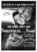 NANCY GUILD  JOHN HODIAK IN SOMEWHERE IN THE NIGHT