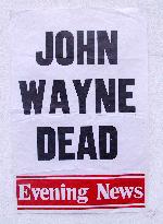 NEWSBILL ANNOUNCING THE DEATH OF JOHN WAYNE (DIED: 11TH JUNE