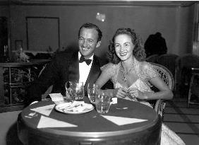 DAVID NIVEN with his wife HJORDIS TERSMEDEN