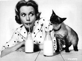 JOSEPHINE GRIFFIN WITH HER SIAMESE CAT