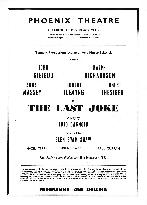 THE LAST JOKE (First performance, Wednesday, 28th September,