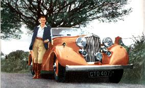 Actor DIRK BOGARDE with his 21 horsepower special-bodied con