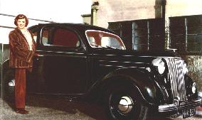 Actor Margaret Lockwood with her 28 horsepower Ford V-8 Pilo